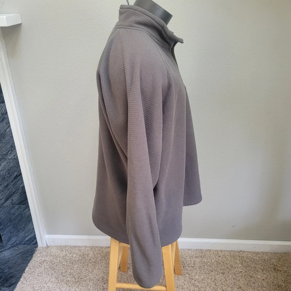 The North Face Mens XXL Green Waffle Quarter‎ Zip Fleece Pullover